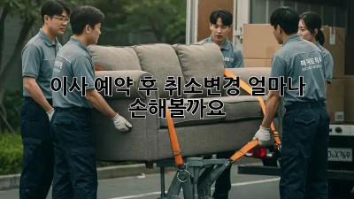 이사 예약 후 취소/변경, 얼마나 손해볼까요?😥
